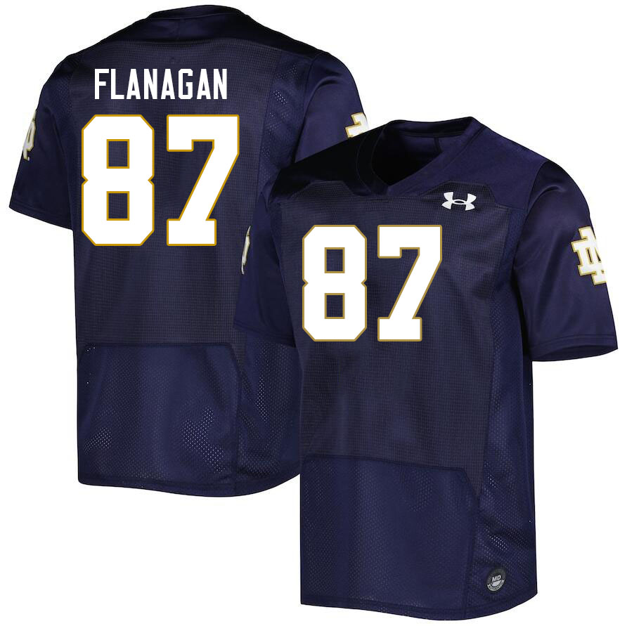 Men #87 Cooper Flanagan Notre Dame Fighting Irish College Football Jerseys Stitched Sale-Navy